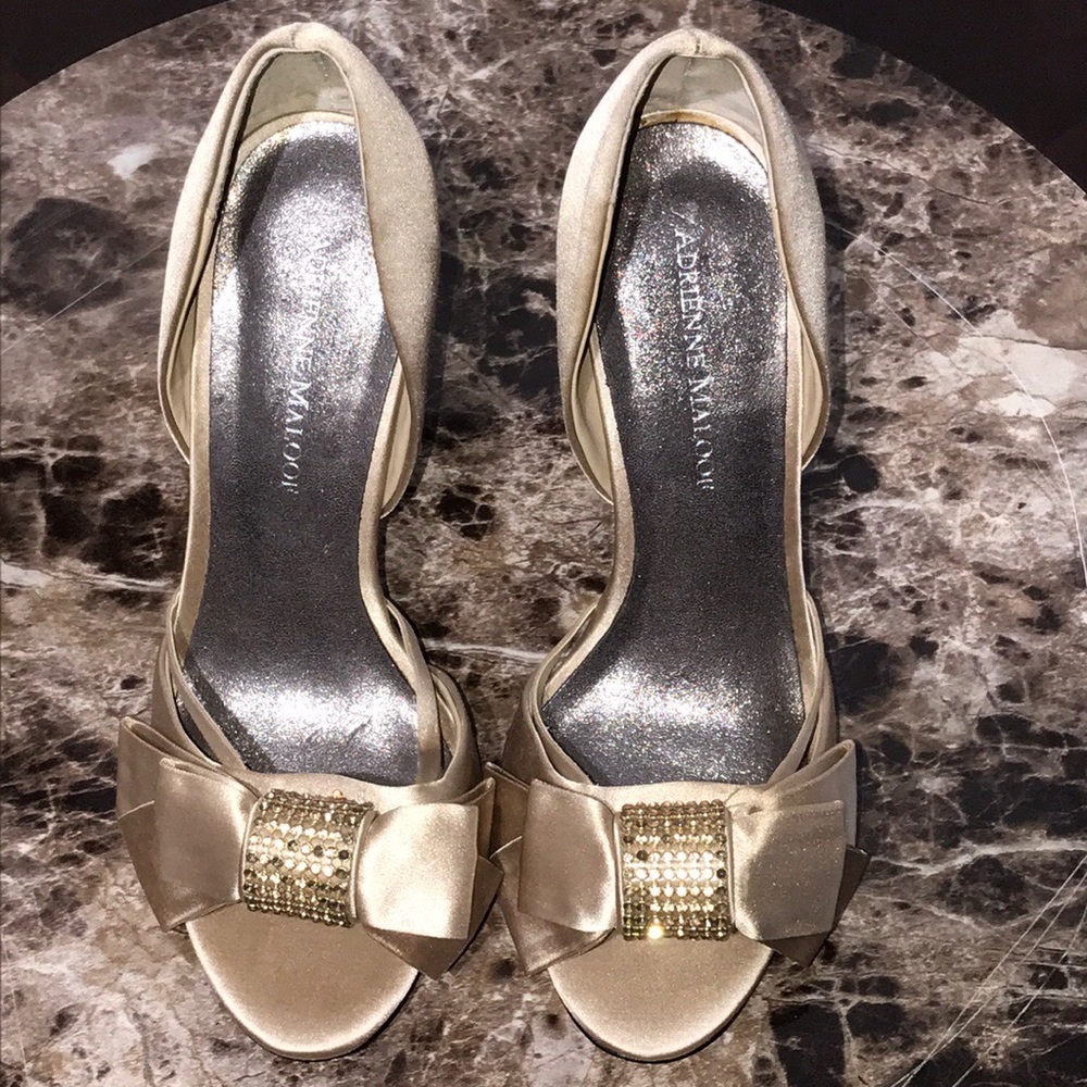 Adrienne Maloof Yalissa Satin Pumps